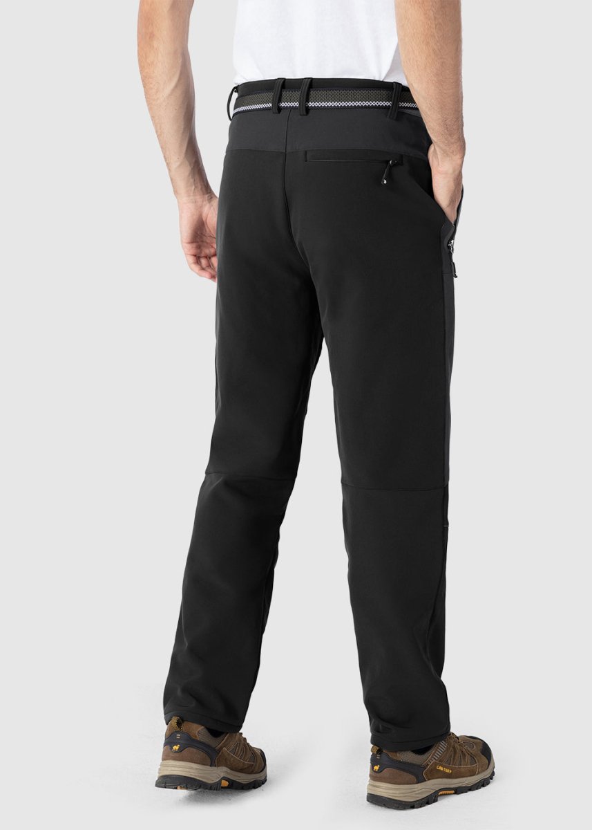 Men's Insulated Water Resistant Warm Fleece Lined Ski Pants - TBMPOY