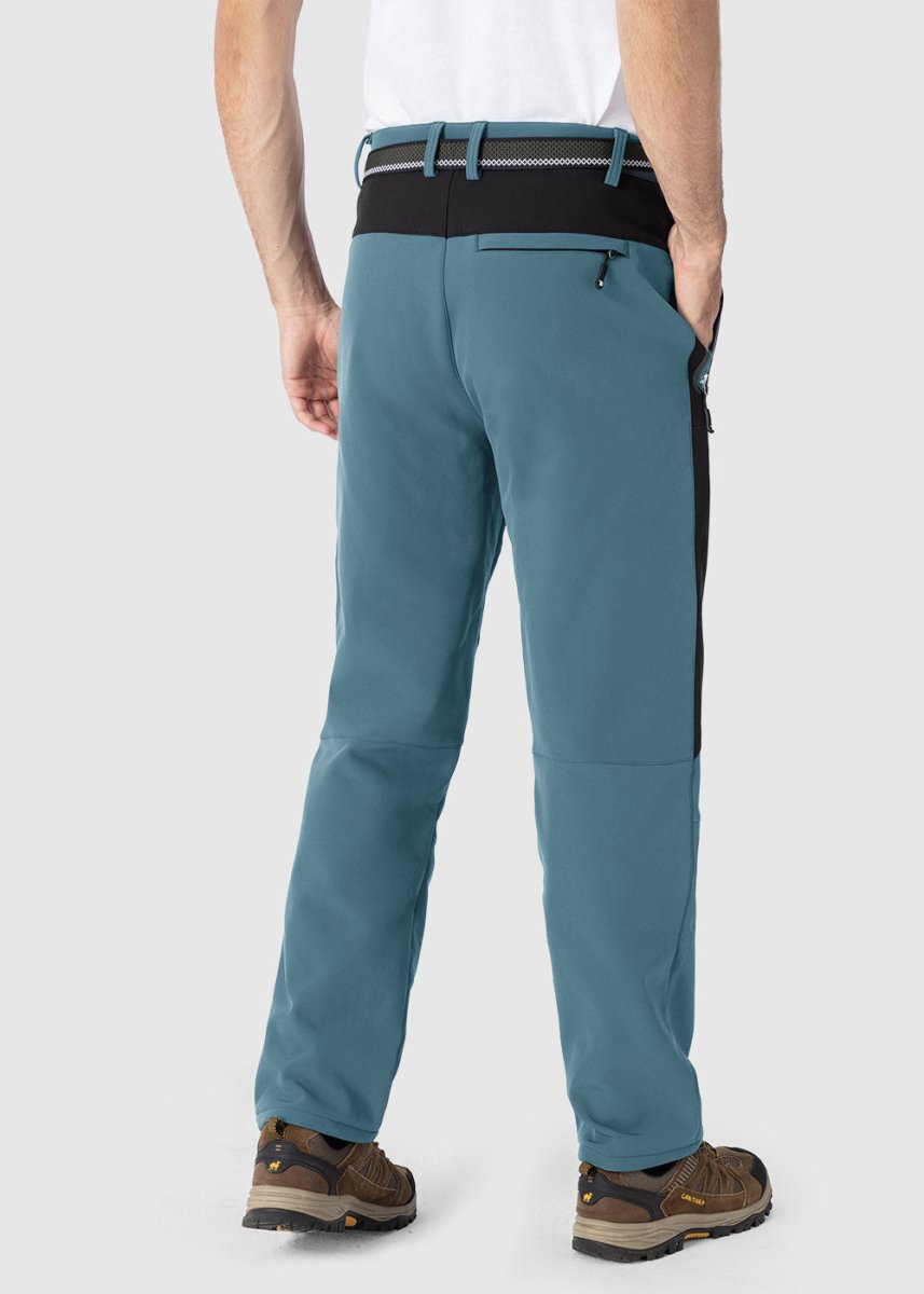 Men's Insulated Water Resistant Warm Fleece Lined Ski Pants - TBMPOY