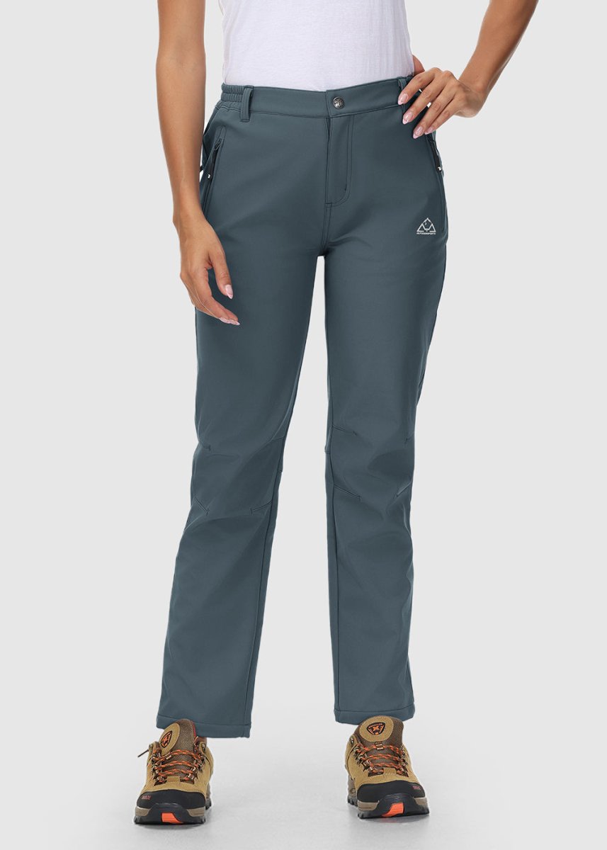 Women's Water Resistant Softshell Fleece Pants - TBMPOY