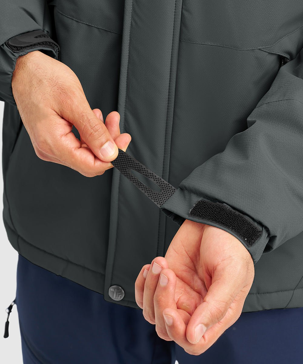 Men's Water Resistant Skiing Windbreaker Hooded Jacket - TBMPOY