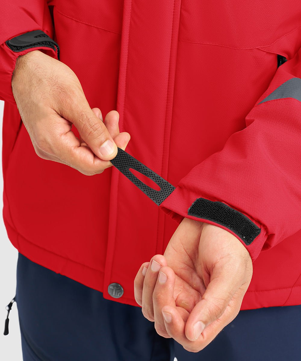 Men's Water Resistant Skiing Windbreaker Hooded Jacket - TBMPOY