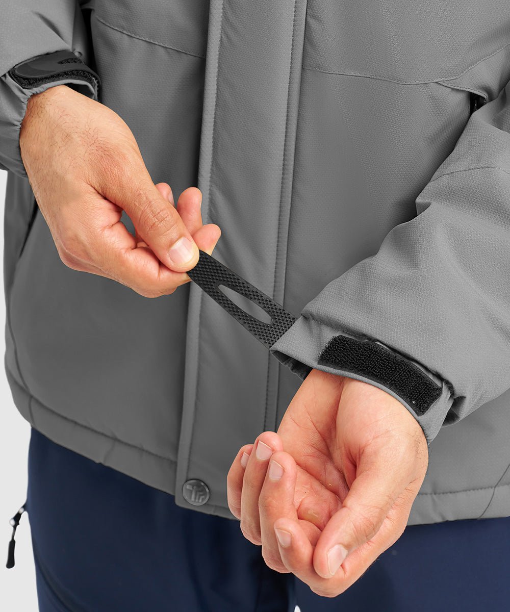 Men's Water Resistant Skiing Windbreaker Hooded Jacket - TBMPOY