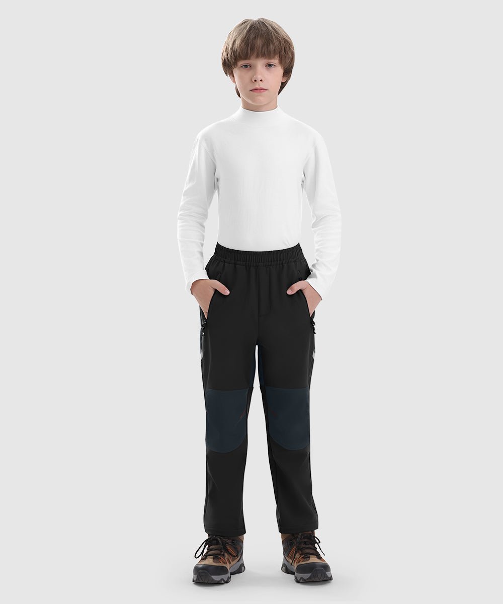 Boys' Outdoor Water Resistant Fleece - Lined Softshell Pants - TBMPOY