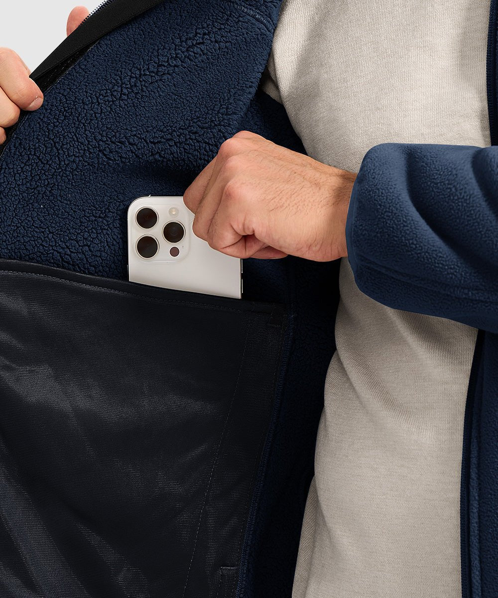 Men's Chest Pocket Fleece Jacket - TBMPOY