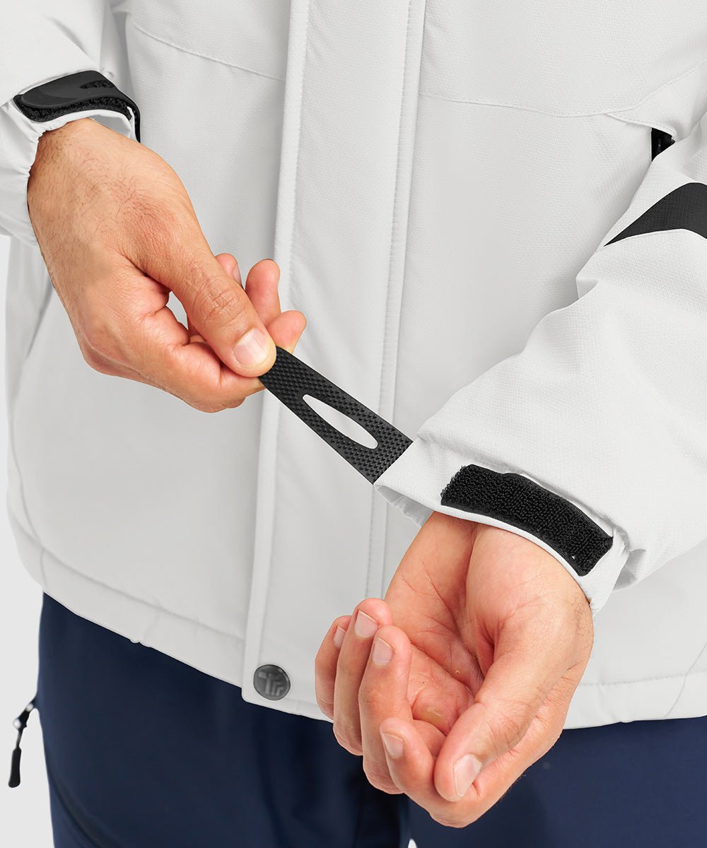 Men's Water Resistant Skiing Windbreaker Hooded Jacket - TBMPOY