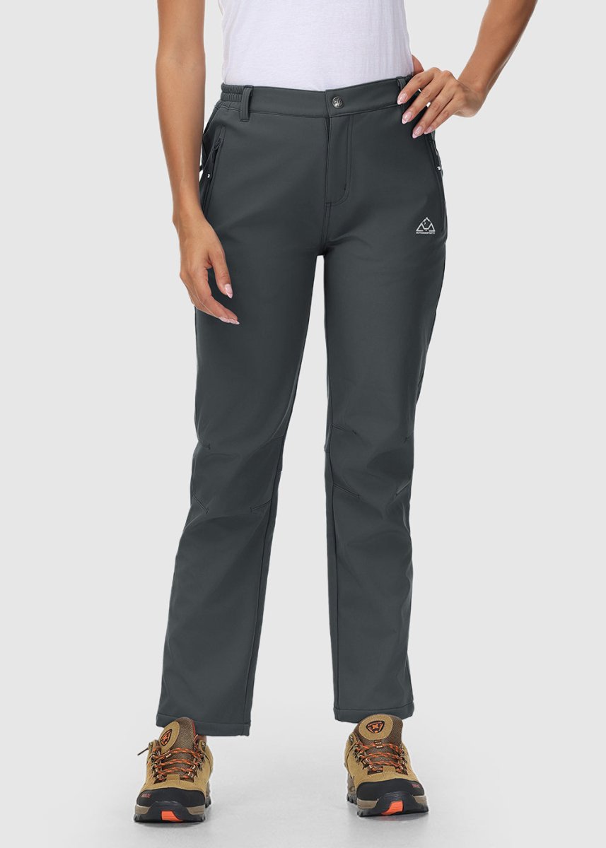 Women's Water Resistant Softshell Fleece Pants - TBMPOY