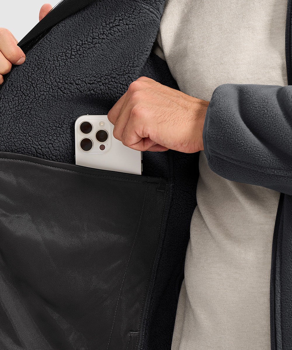 Men's Chest Pocket Fleece Jacket - TBMPOY