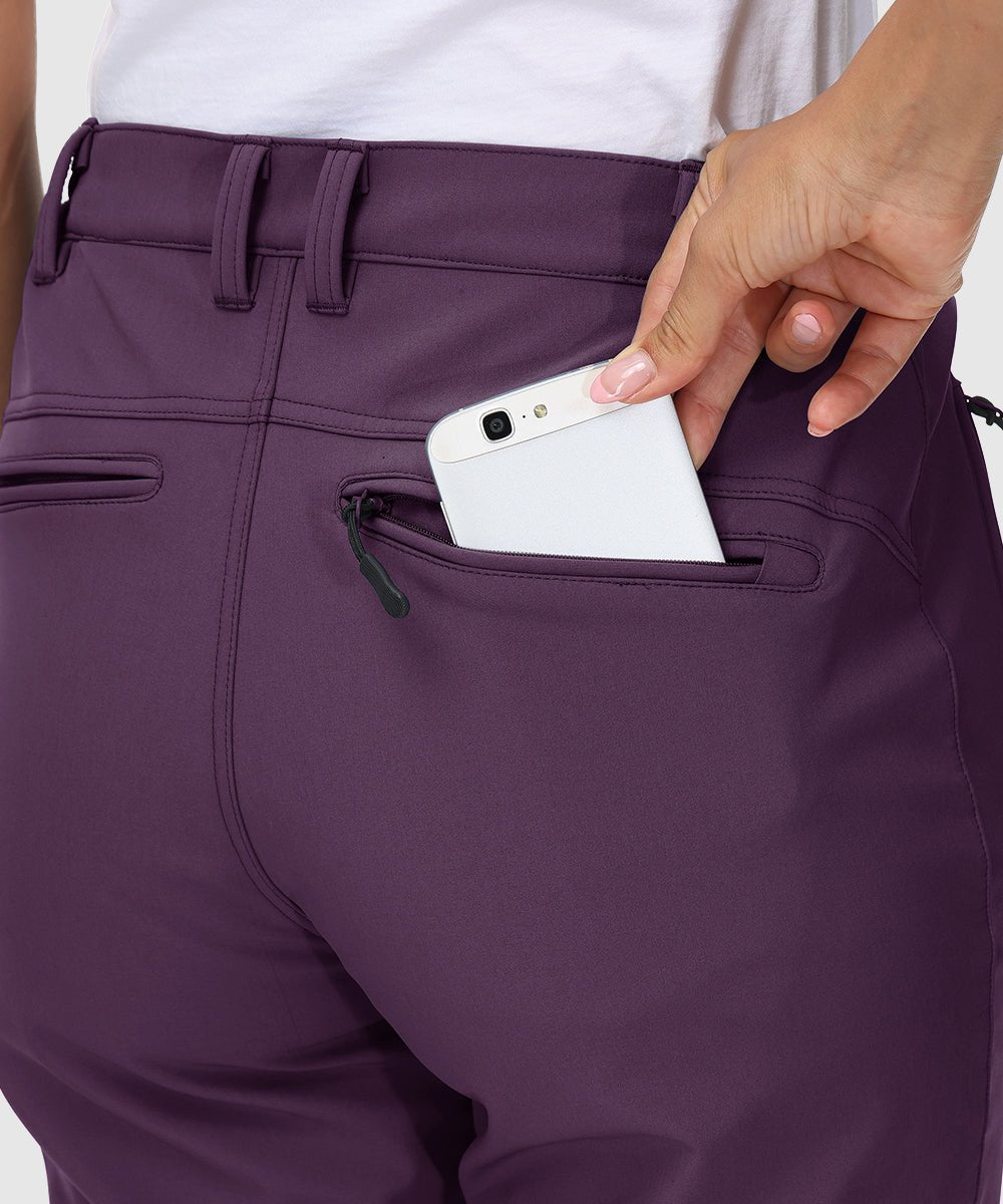 Women's Water Resistant Softshell Fleece Pants - TBMPOY