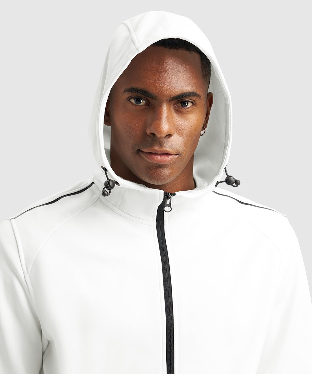 Men's Jogging Workout Gym Warm Up Suits With Hood - TBMPOY