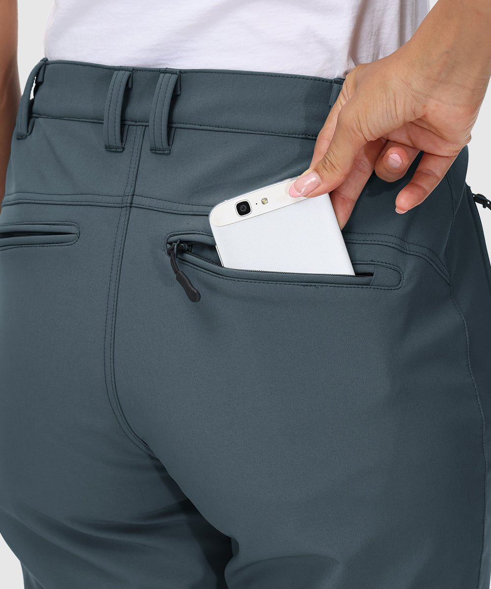 Women's Water Resistant Softshell Fleece Pants - TBMPOY