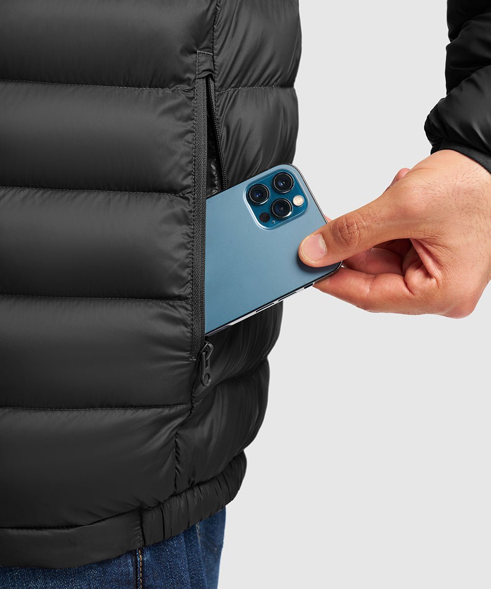 Men's Lightweight Puffer Hooded Jacket - TBMPOY