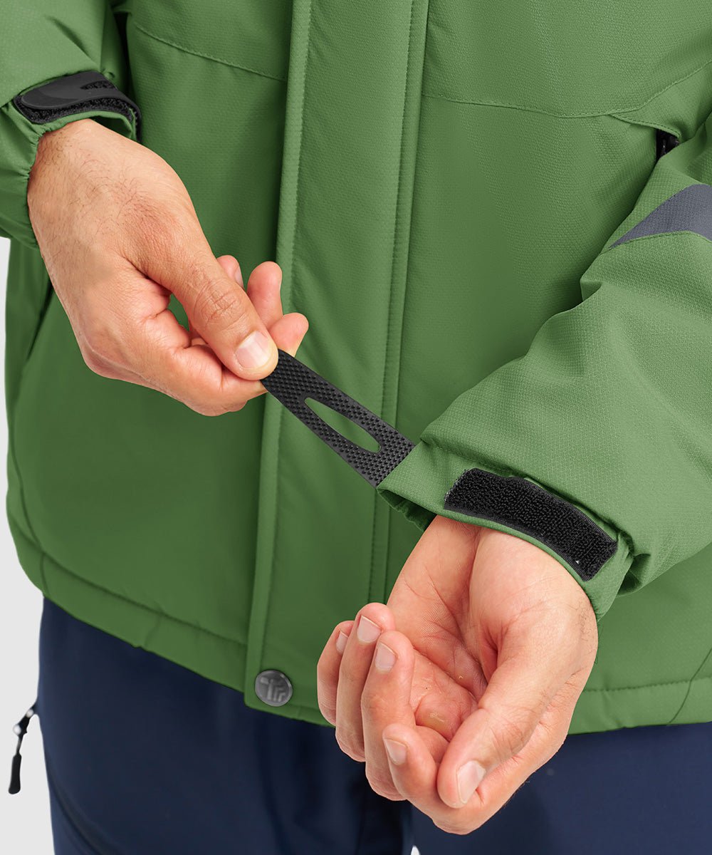 Men's Water Resistant Skiing Windbreaker Hooded Jacket - TBMPOY