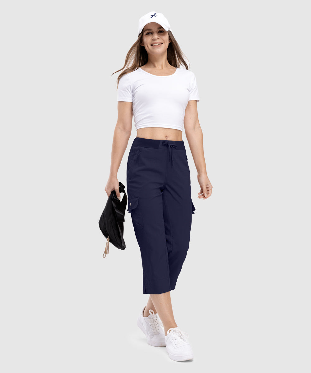 Women's Outdoor Athletic Travel Casual Cropped Pants - TBMPOY