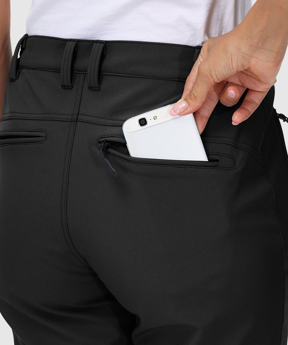 Women's Water Resistant Softshell Fleece Pants - TBMPOY