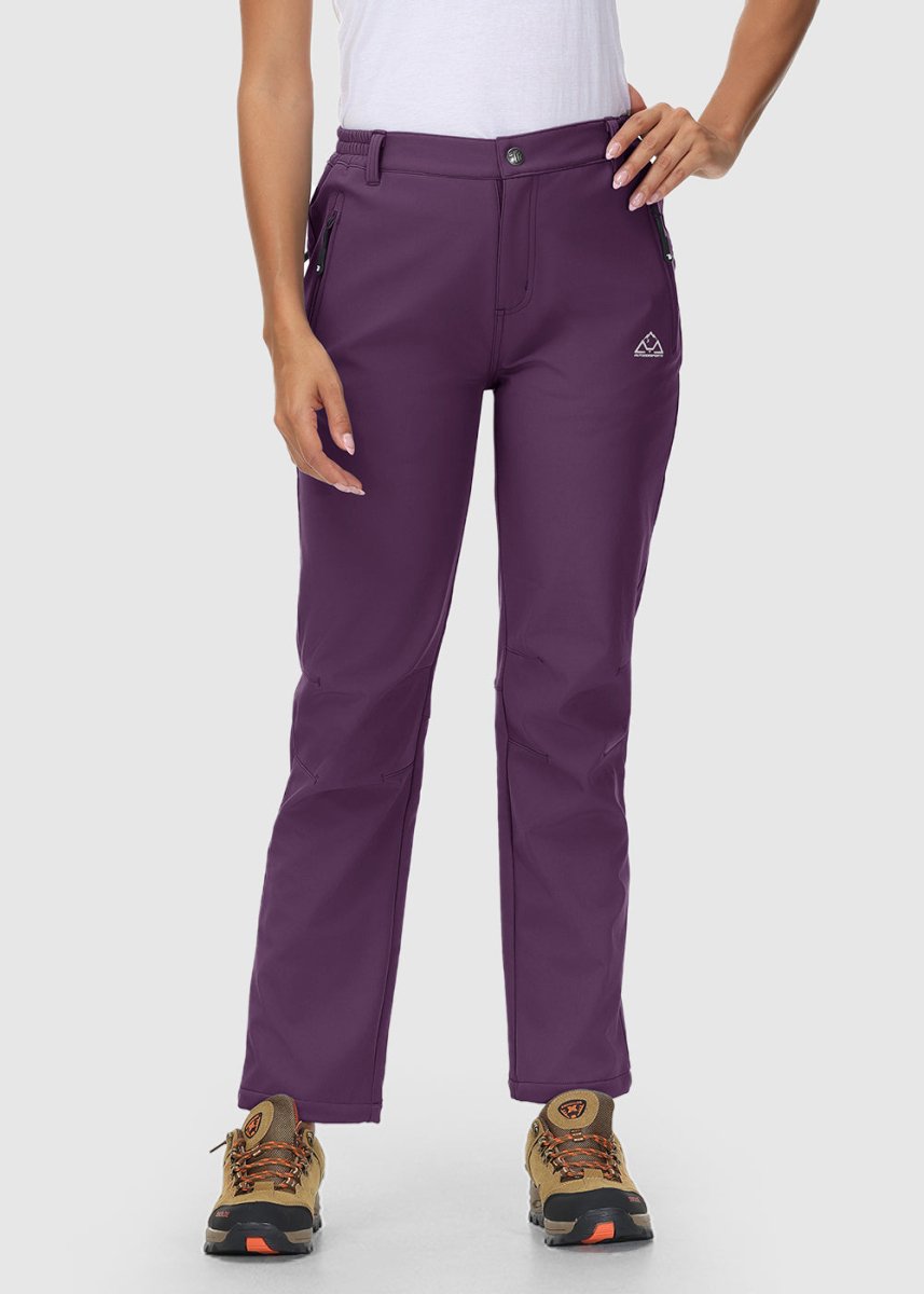 Women's Water Resistant Softshell Fleece Pants - TBMPOY