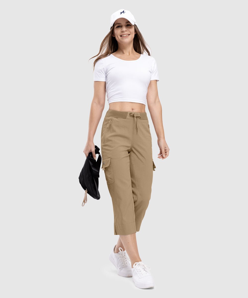 Women's Outdoor Athletic Travel Casual Cropped Pants - TBMPOY