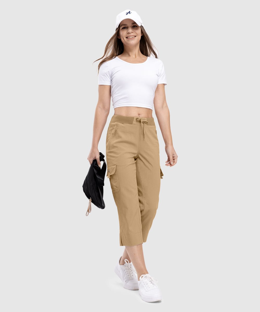 Women's Outdoor Athletic Travel Casual Cropped Pants - TBMPOY