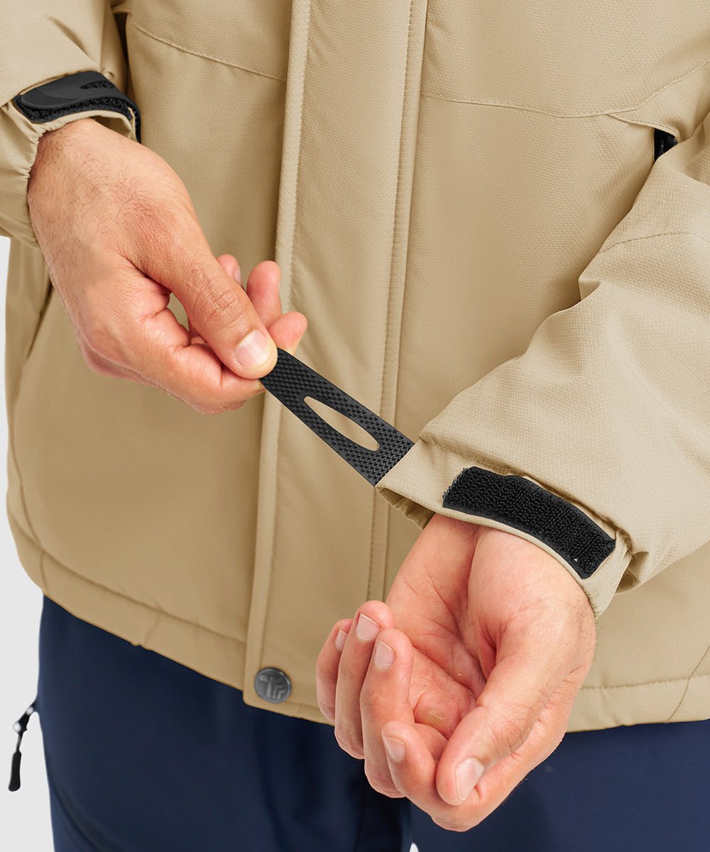 Men's Water Resistant Skiing Windbreaker Hooded Jacket - TBMPOY
