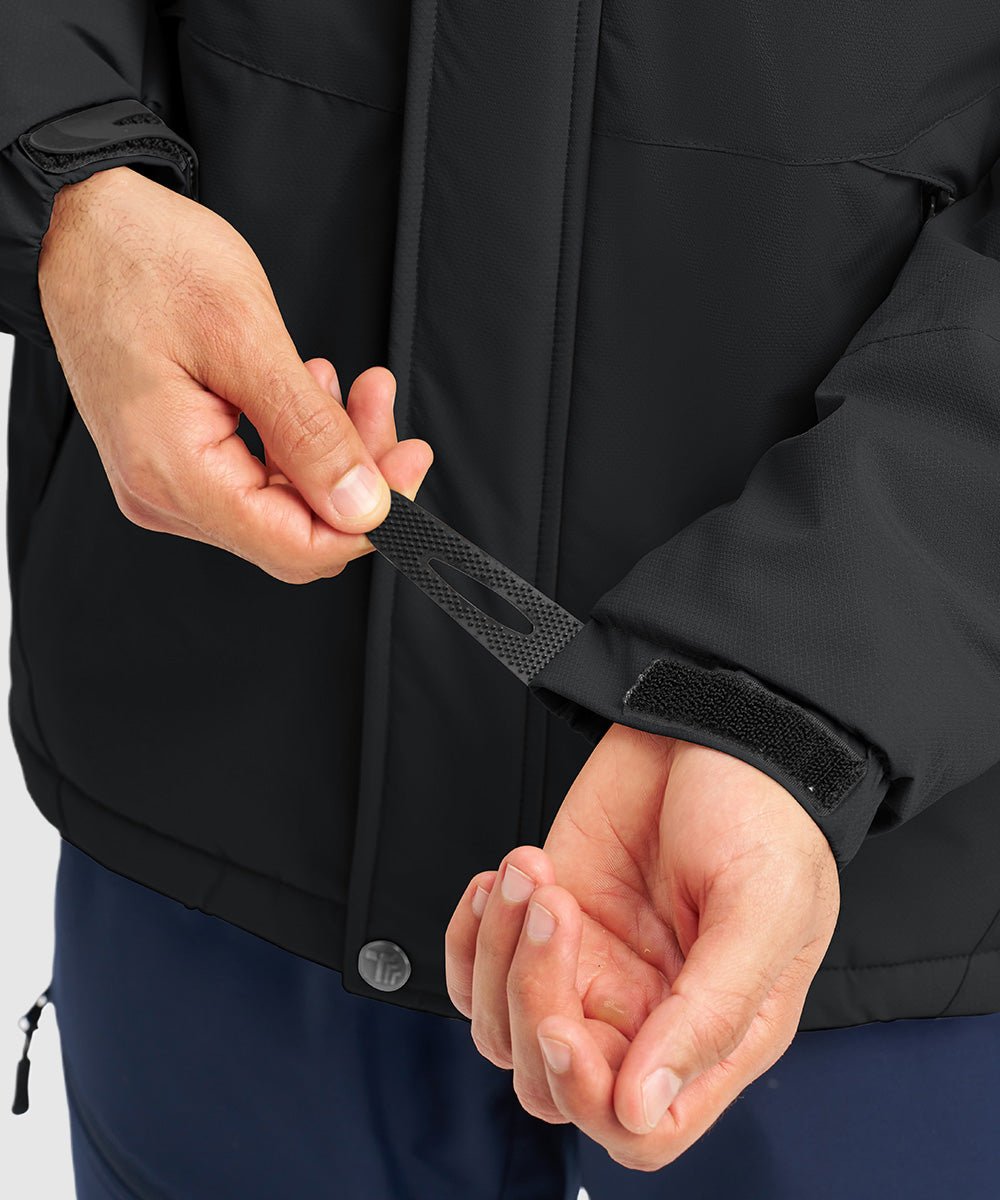 Men's Water Resistant Skiing Windbreaker Hooded Jacket - TBMPOY