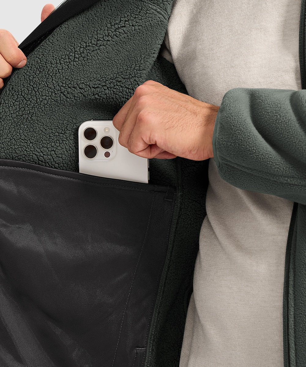 Men's Chest Pocket Fleece Jacket - TBMPOY