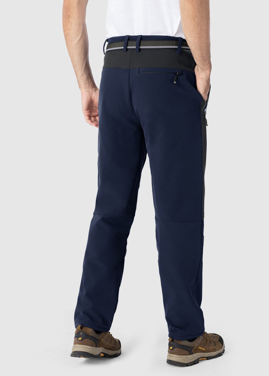 Men's Insulated Water Resistant Warm Fleece Lined Ski Pants - TBMPOY
