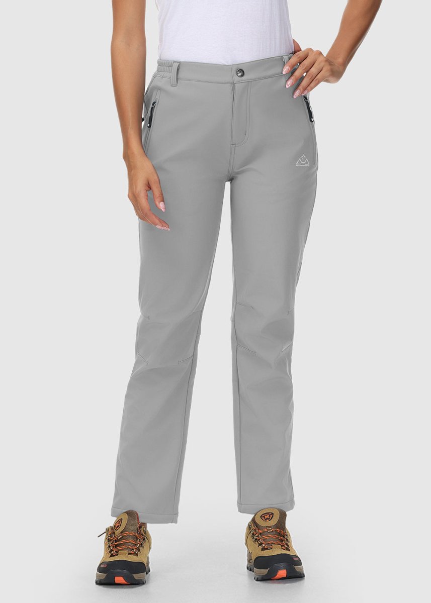 Women's Water Resistant Softshell Fleece Pants - TBMPOY