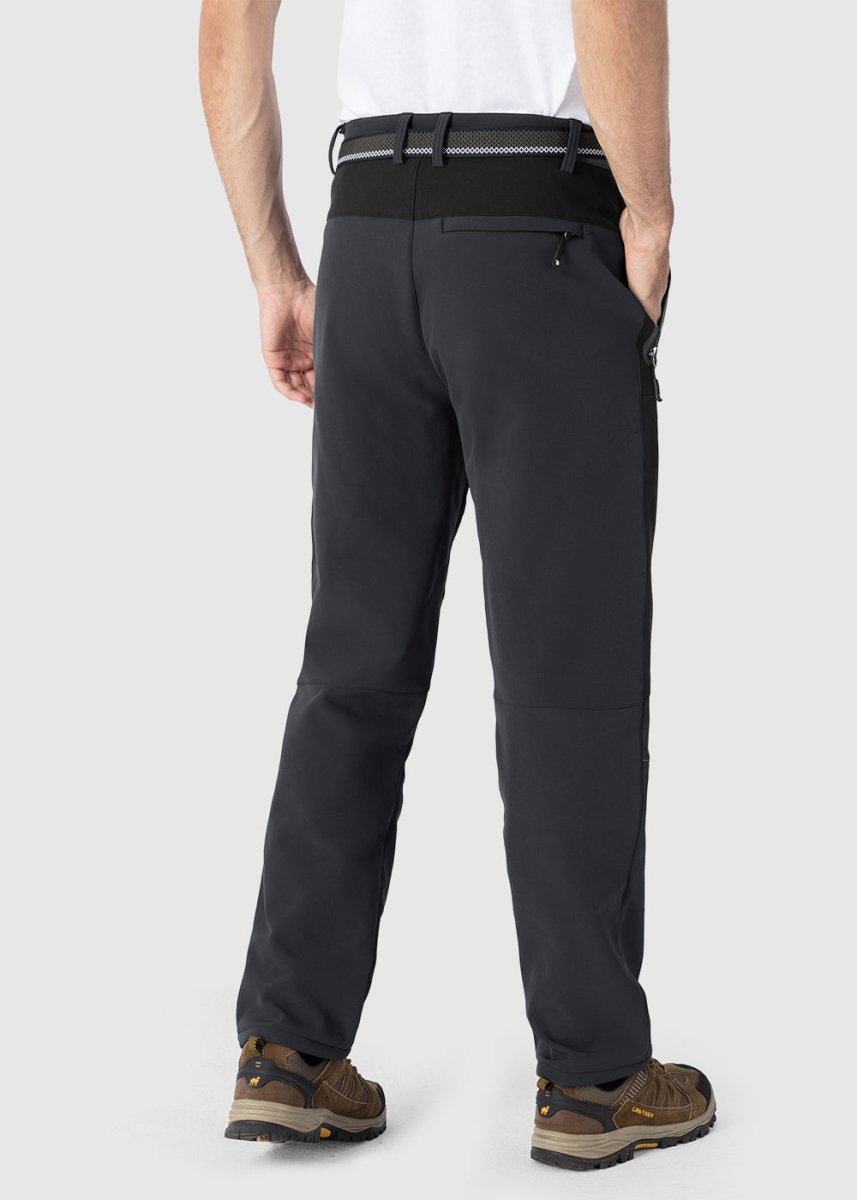 Men's Insulated Water Resistant Warm Fleece Lined Ski Pants - TBMPOY