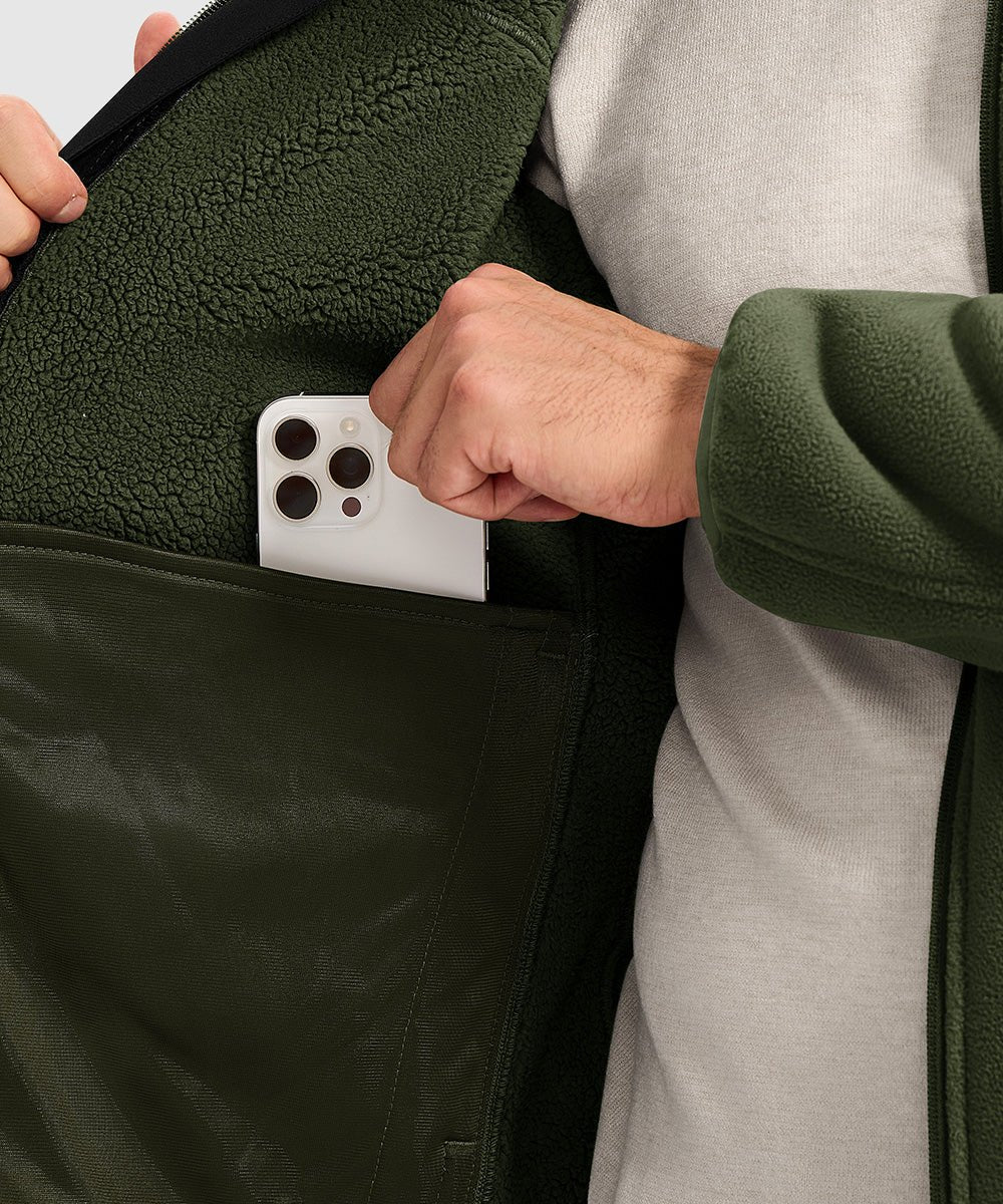 Men's Chest Pocket Fleece Jacket - TBMPOY