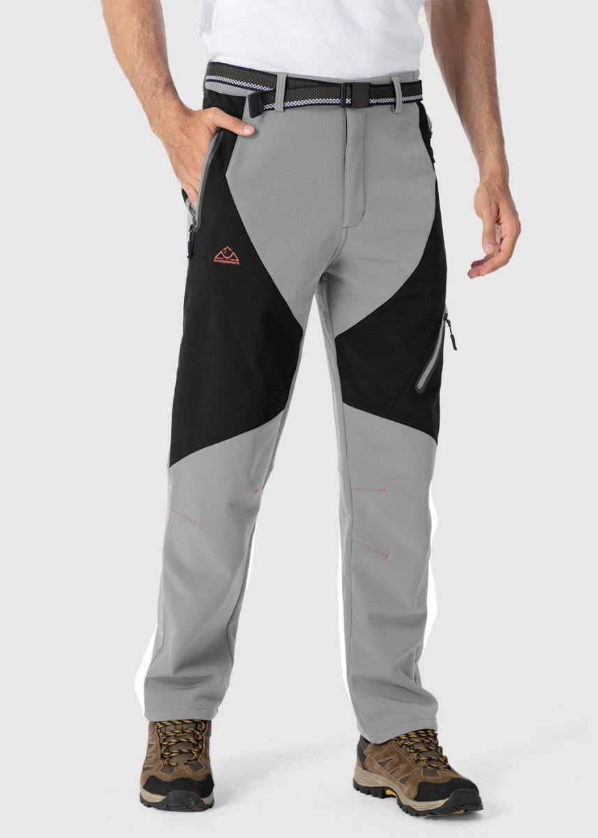 Men's Insulated Water Resistant Warm Fleece Lined Ski Pants - TBMPOY