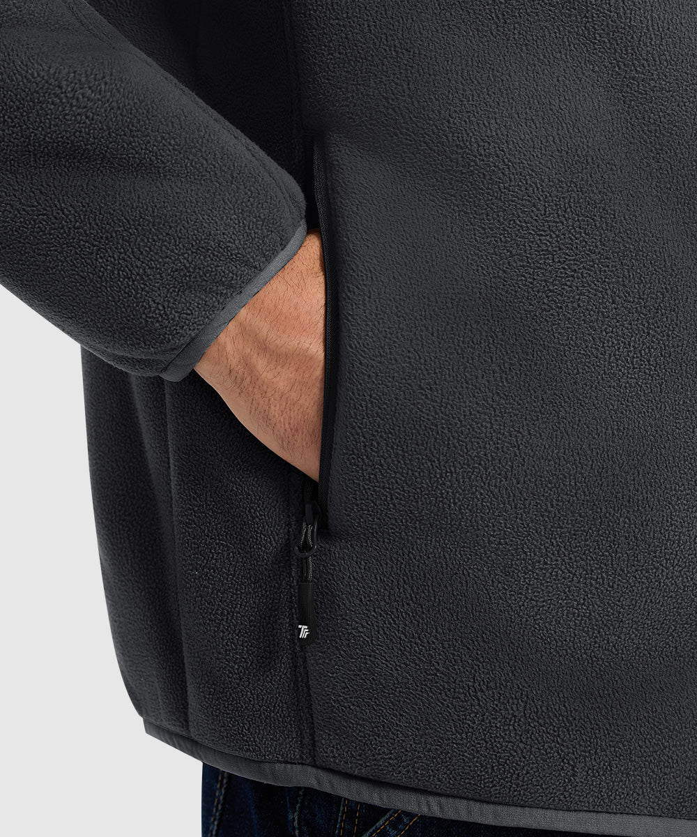 Men's Chest Pocket Fleece Jacket - TBMPOY