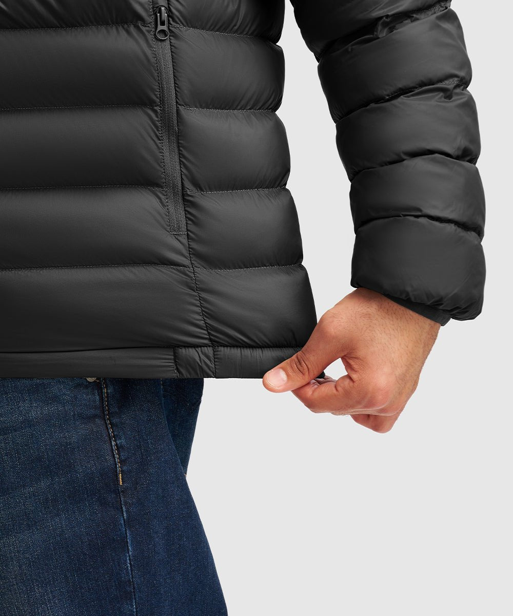 Men's Lightweight Puffer Hooded Jacket - TBMPOY
