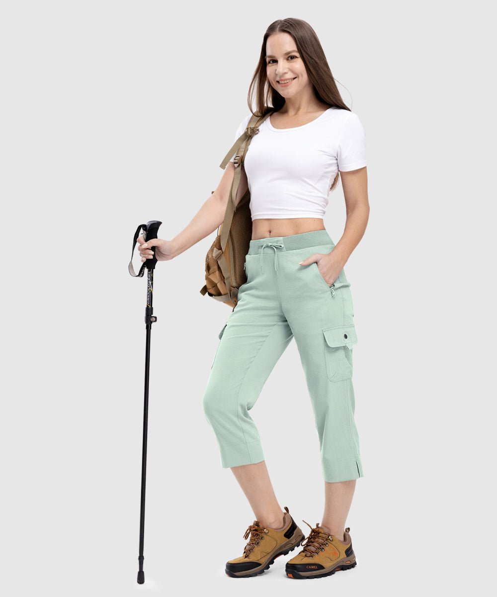 Women's Outdoor Athletic Travel Casual Cropped Pants - TBMPOY