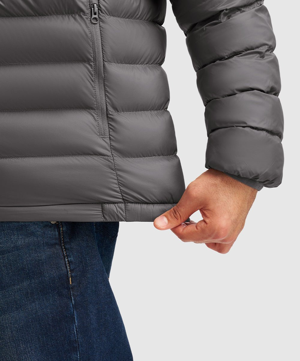 Men's Lightweight Puffer Hooded Jacket - TBMPOY