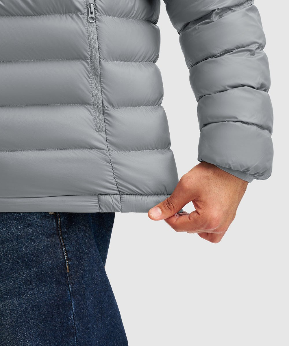 Men's Lightweight Puffer Hooded Jacket - TBMPOY