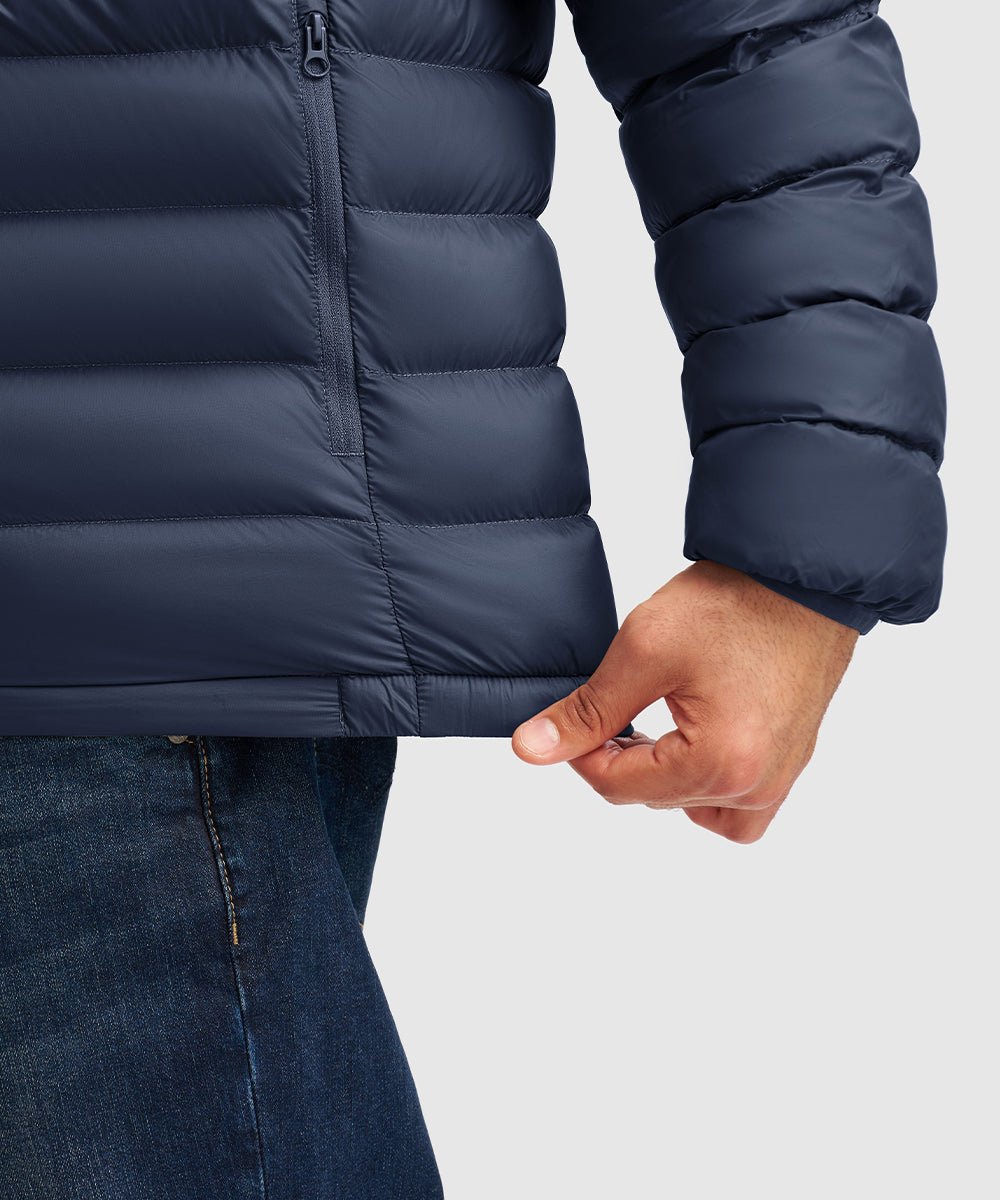 Men's Lightweight Puffer Hooded Jacket - TBMPOY