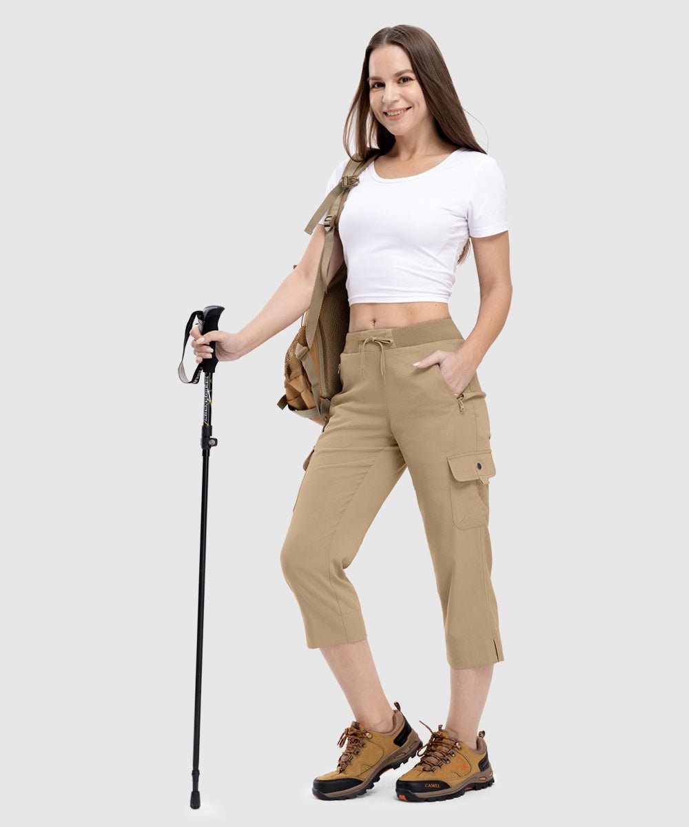 Women's Outdoor Athletic Travel Casual Cropped Pants - TBMPOY