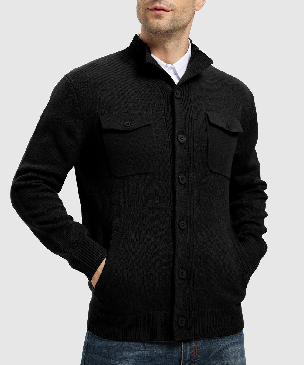 Men's Casual Button Cardigan Sweater - TBMPOY