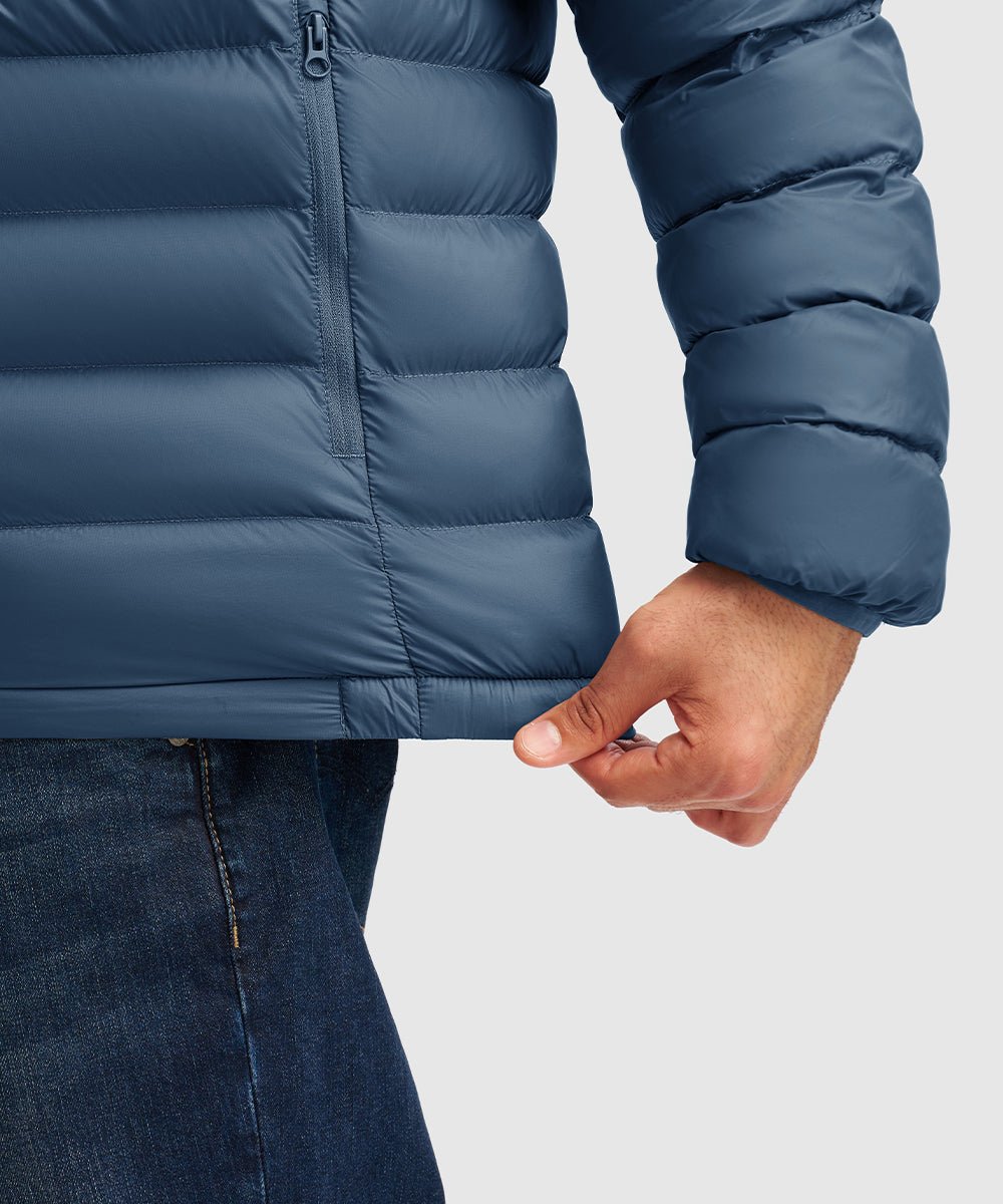 Men's Lightweight Puffer Hooded Jacket - TBMPOY