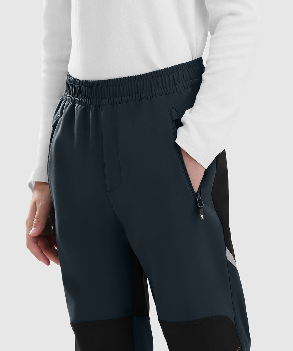 Boys' Outdoor Water Resistant Fleece - Lined Softshell Pants - TBMPOY