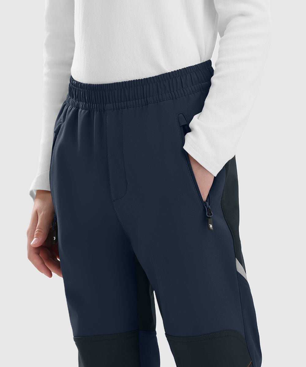 Boys' Outdoor Water Resistant Fleece - Lined Softshell Pants - TBMPOY