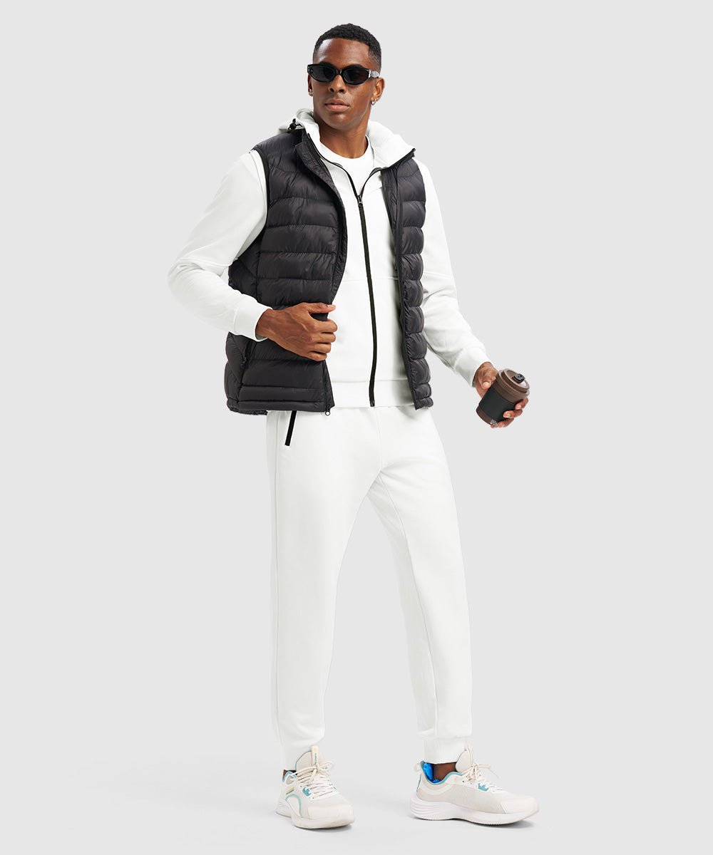 Men's Jogging Workout Gym Warm Up Suits With Hood - TBMPOY