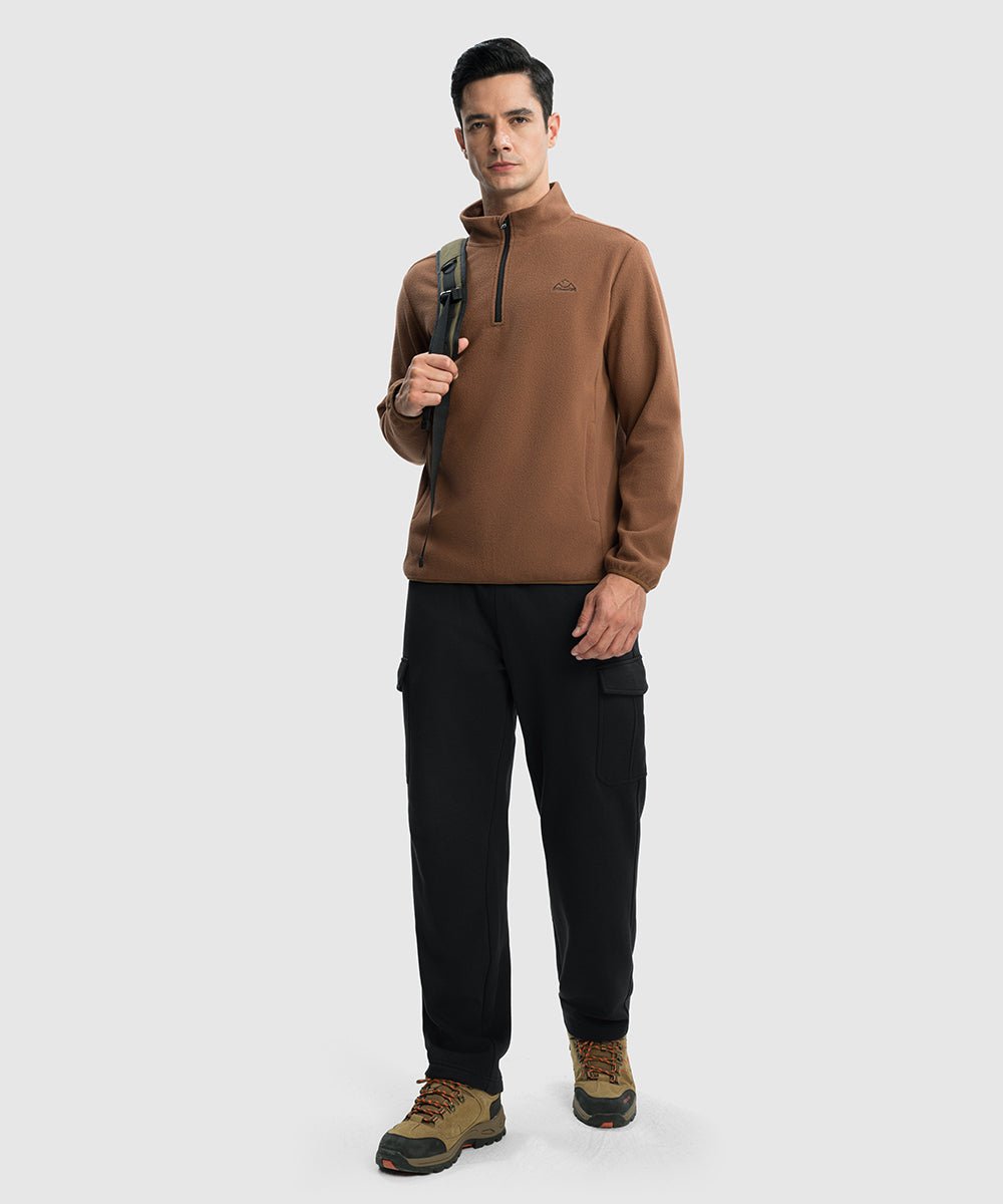 Men's Cotton Polyester Fleece Wide Leg Sweatpants - TBMPOY