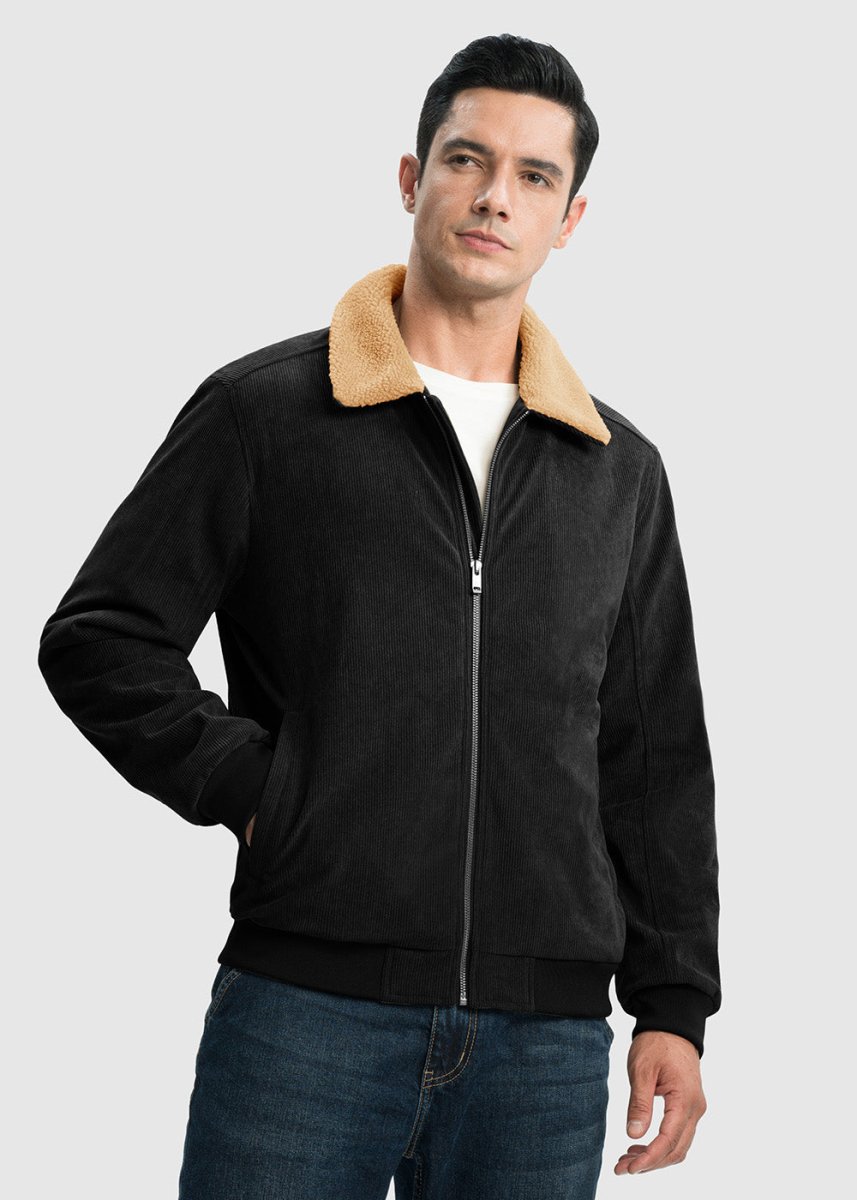 Men's Sherpa Lined Corduroy Trucker Jacket - TBMPOY