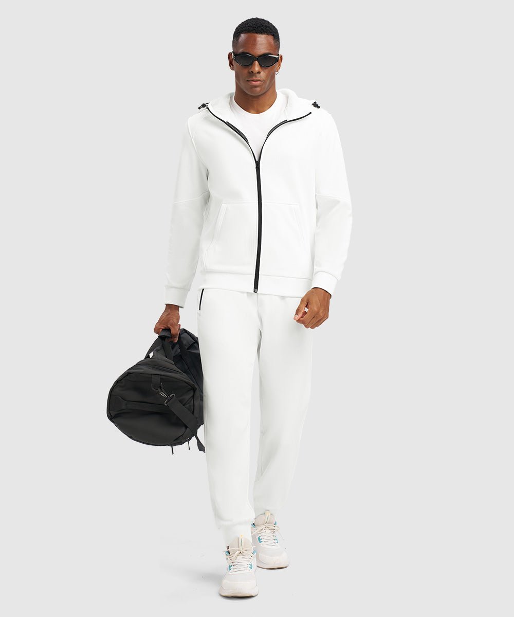 Men's Jogging Workout Gym Warm Up Suits With Hood - TBMPOY