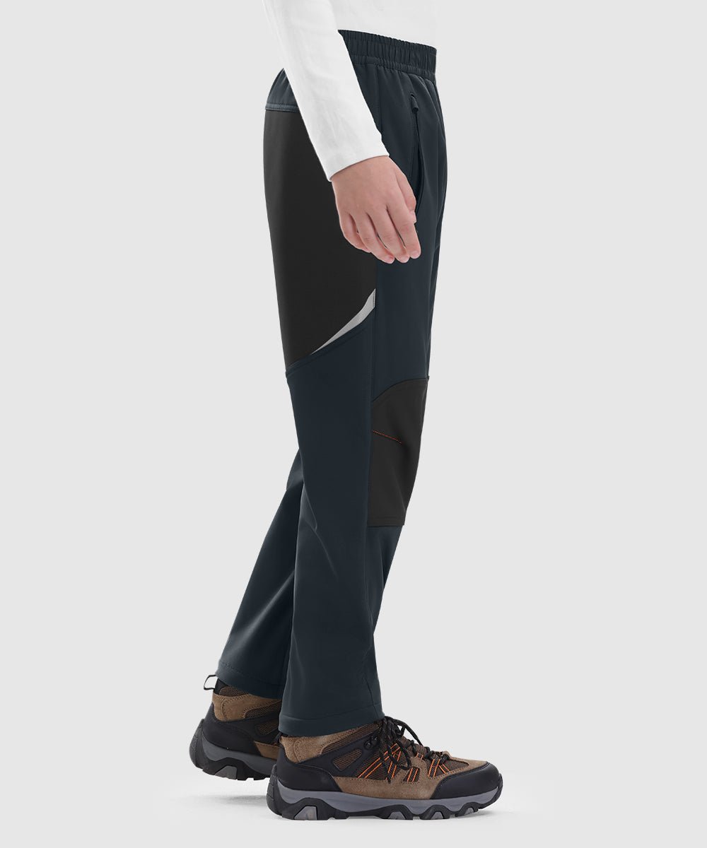 Boys' Outdoor Water Resistant Fleece - Lined Softshell Pants - TBMPOY