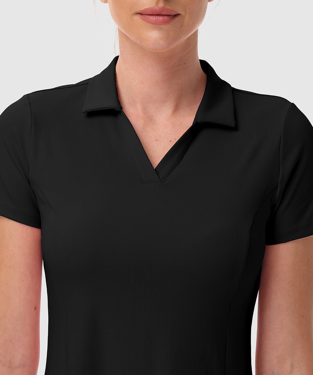 Women's UPF 50+ Tennis Golf Polo Neck Dress - TBMPOY