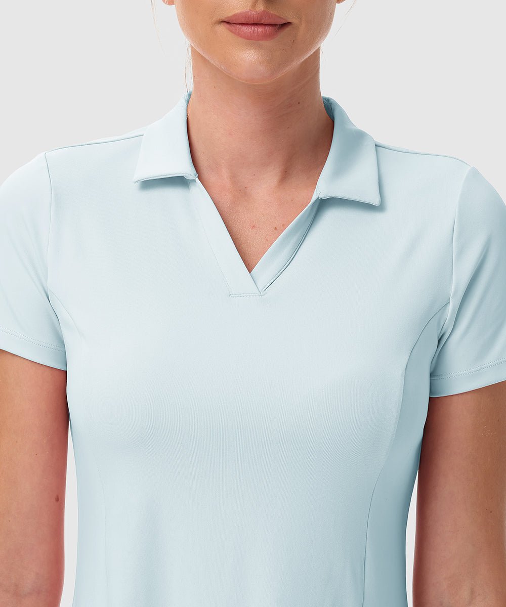 Women's UPF 50+ Tennis Golf Polo Neck Dress - TBMPOY