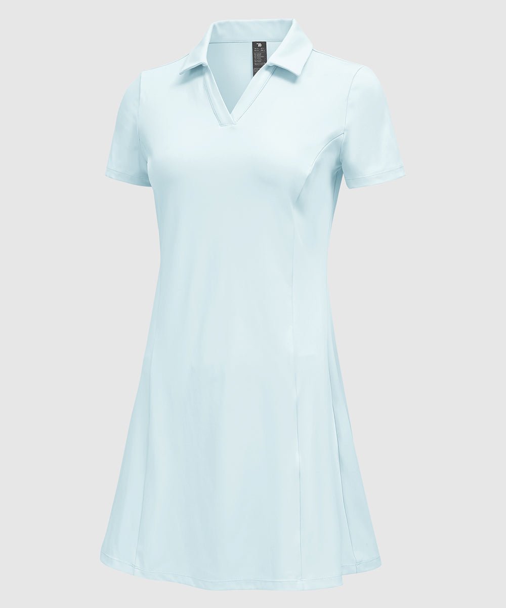 Women's UPF 50+ Tennis Golf Polo Neck Dress - TBMPOY