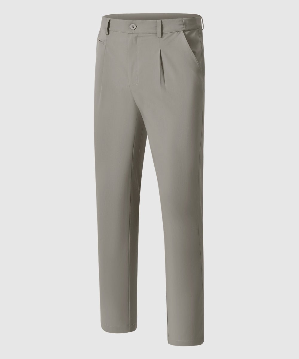 Mens Golf Classic Fit Flat Front Work Dress Pants - TBMPOY