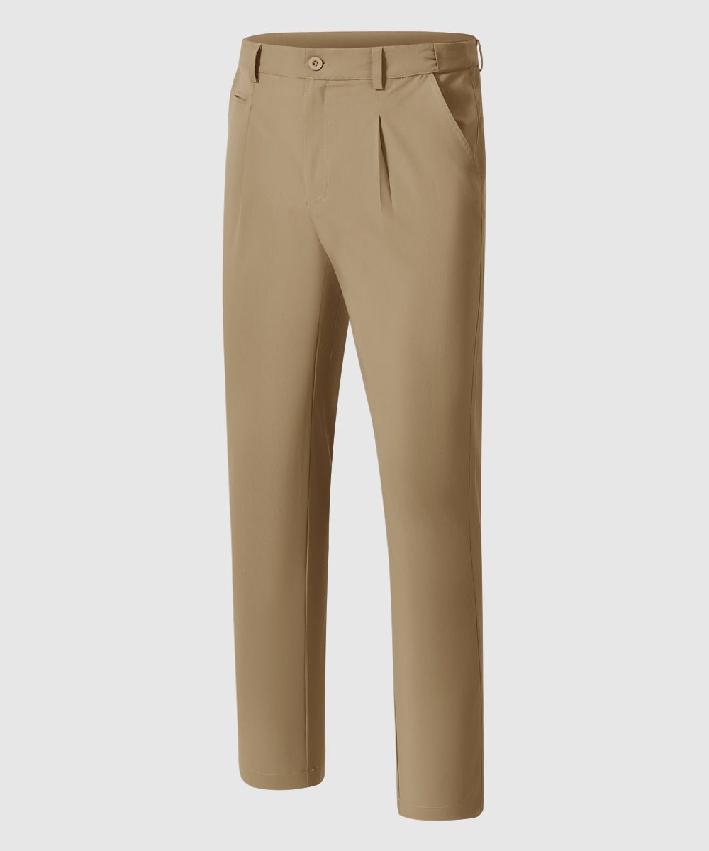 Mens Golf Classic Fit Flat Front Work Dress Pants - TBMPOY